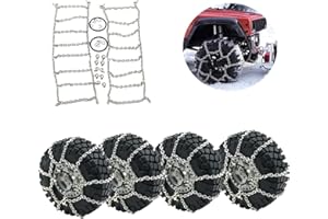 4Pcs Anti-Skid Snow Chains Metal Tire Chain for 1/10 TRX4 SCX10 SCX10 II 1.9inch 120mm RC Crawler Accessories