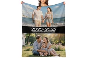 Personalized Blankets and Throws- Custom Name Photo Flannel Blanket for Girls Boys Baby, Couvertures personnalisées Gifts for