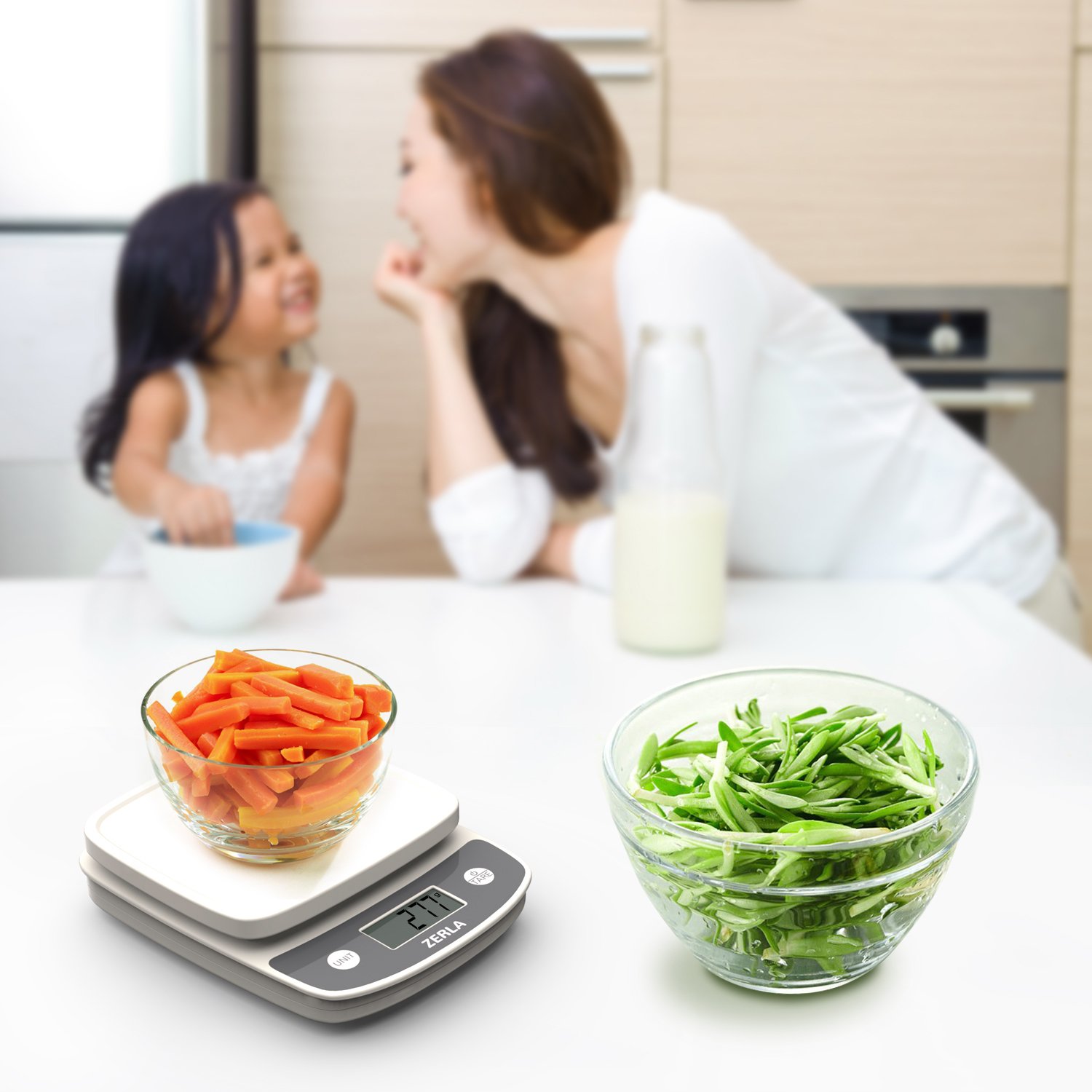 Digital Kitchen Scale by Zerla — Versatile Food Scale — Weigh Snacks