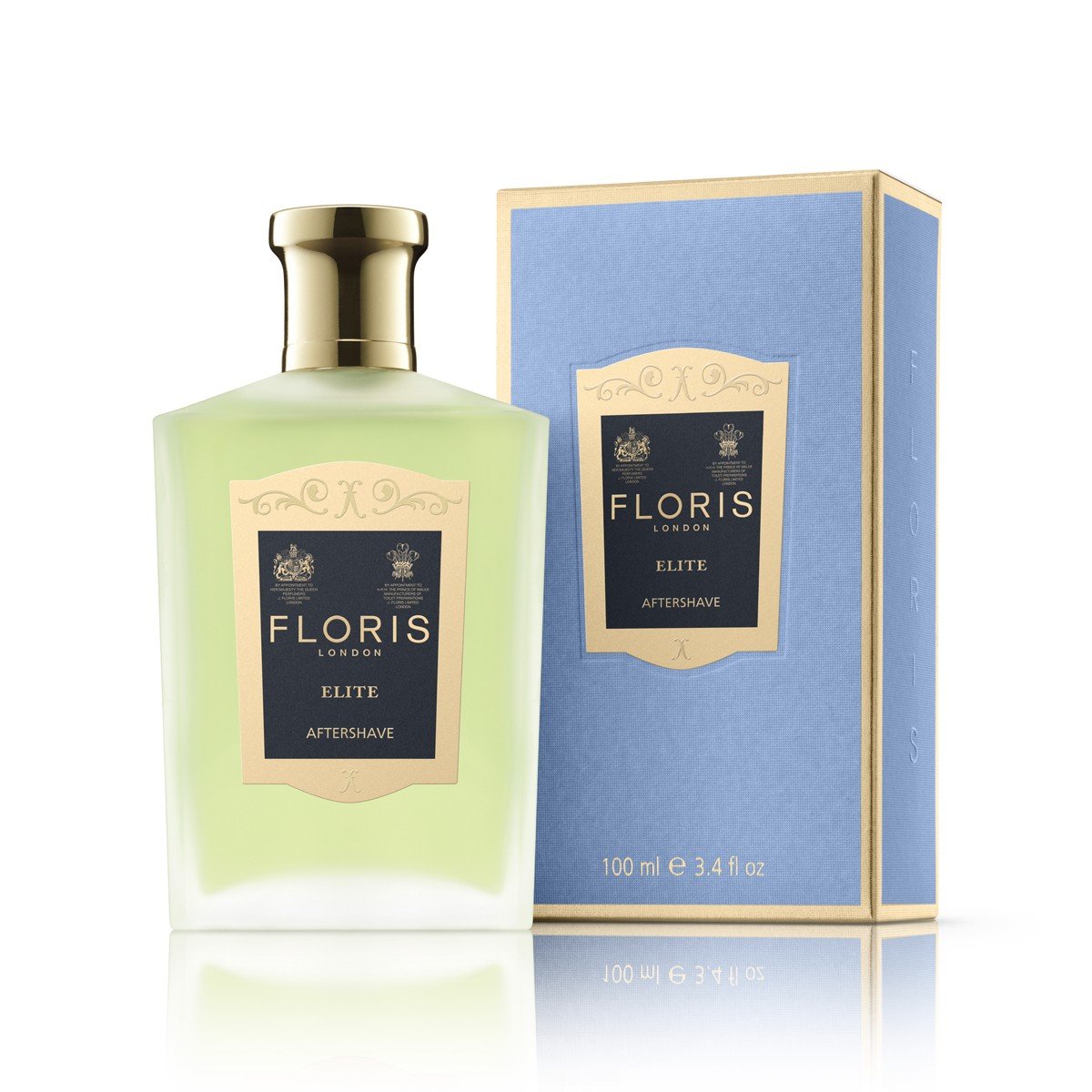 Floris London Elite Aftershave (100 ml) | Fresh & Woody Masculine Scent | Enhanced with Fir Balsam, Cedarwood, Bay & Patchouli | Contains Witch Hazel to Moisturise Skin | Signature Aroma for Men