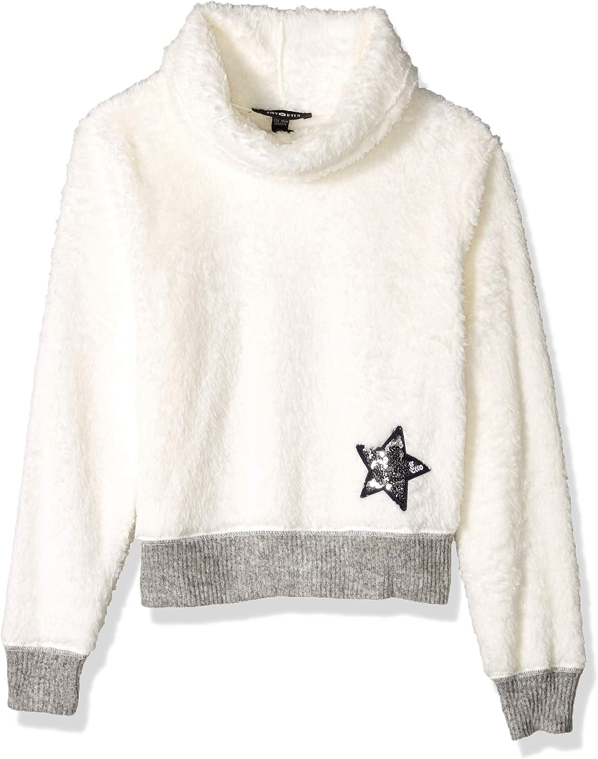Amy Byer Girls Big 7-16 Cowl Neck Fuzzy 
