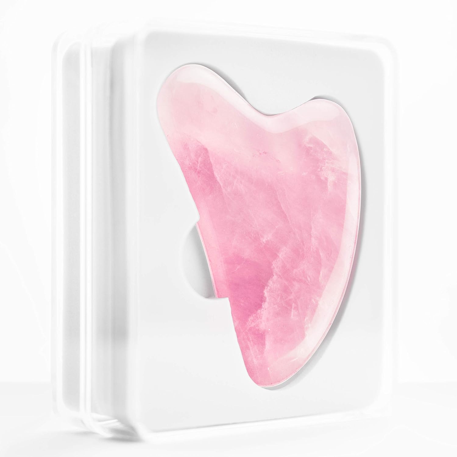 Gua Sha Massage Tool for Scraping Facial and Body Skin Massage made of Rose Quartz Stone for Acupressure Scrapper Gua Sha Facial Tools: Beauty