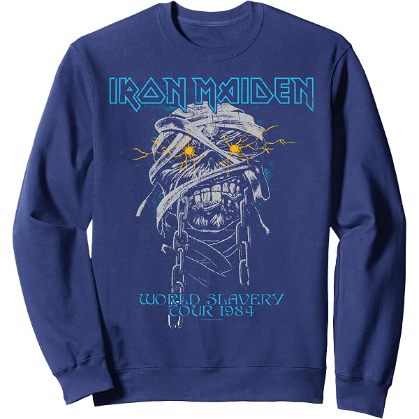 Iron Maiden T-Shirt Ufficiale Powerslave Mummy Logo - Cotone Nero, Taglie Unisex S-XXL - 2
