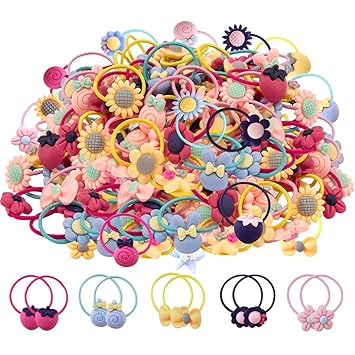 360pcs Mix Colors Baby Elastic Hair Ties Soft Rubber Bands Hair