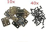 JZK Bronze Mini Hinges 10 Pack 18x16mm for Small Boxes Crafts view 3