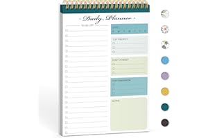 EACYART To Do List Notepad - To Do List Notebook for Work with 52 Undated Sheets - Daily Planner for Home School, Checklist Organizer Notepad for Office Desk Accessories and Supplies- Green