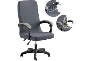 CZL Office Chair Cover Stretchable Desk Chair Cover, Jacquard Executive Computer Chair Cover for Armrest Chairs, Non Slip Office Chair Seat Cover Protector Slipcovers