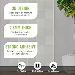Select 5 Pack Peel and Stick Backsplash Square