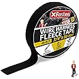 XFasten Wire Harness Tape 3/4 Inch x 50 ft, Residue-Free Cloth Electrical Felt Tape for Automotive Wiring Loom Wrap, High Temp and Abrasion Resistant, Noise Dampening Insulation