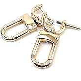 VersaKits 4 Pcs Heavy Duty Detachable Swivel Lobster Claw Clasps Screw in Shackle 5/8 Inch Light Gold Replacement Snap Hooks Trigger Clips