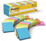Post-it Notes Assorted Colours 24 Pads 100 Sheets 76 x 76 Mm Self-Stick