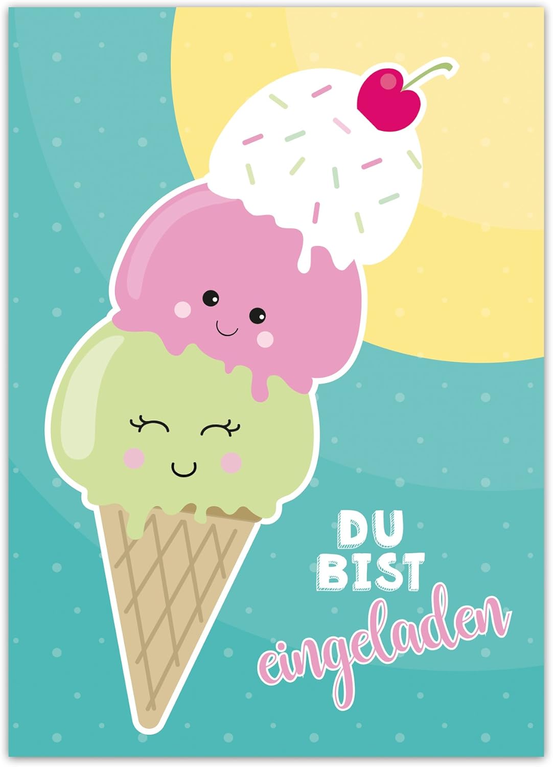 10 Einladungskarten Zum Geburtstag Eis Party Einladung Zum Eis Essen Gehen Eiscremeparty Einladung Kindergeburtstag Sommer Amazon De Burobedarf Schreibwaren