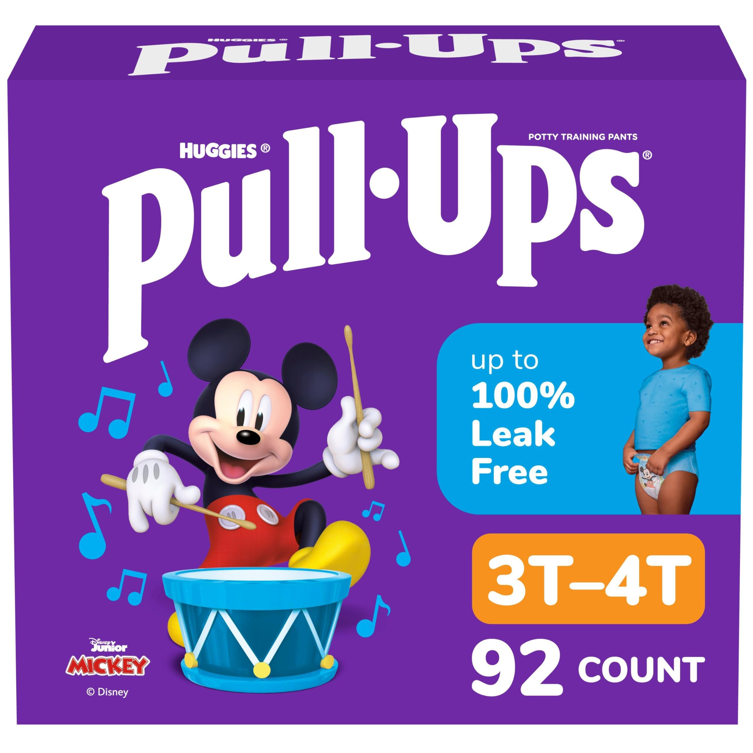 Photo 1 of Pull-Ups Boys' Potty Training Pants, Size 3T-4T Training Underwear (32-40 lbs), 92 Count
