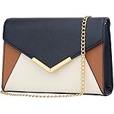 KKXIU Women Elegant Faux Leather Evening Envelope Clutch Purse Foldover Bags for Party Wedding Prom