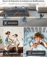 Tapo C210 2K 3MP Pan Tilt WiFi Indoor Security Camera Alexa Google Night Vision view 3