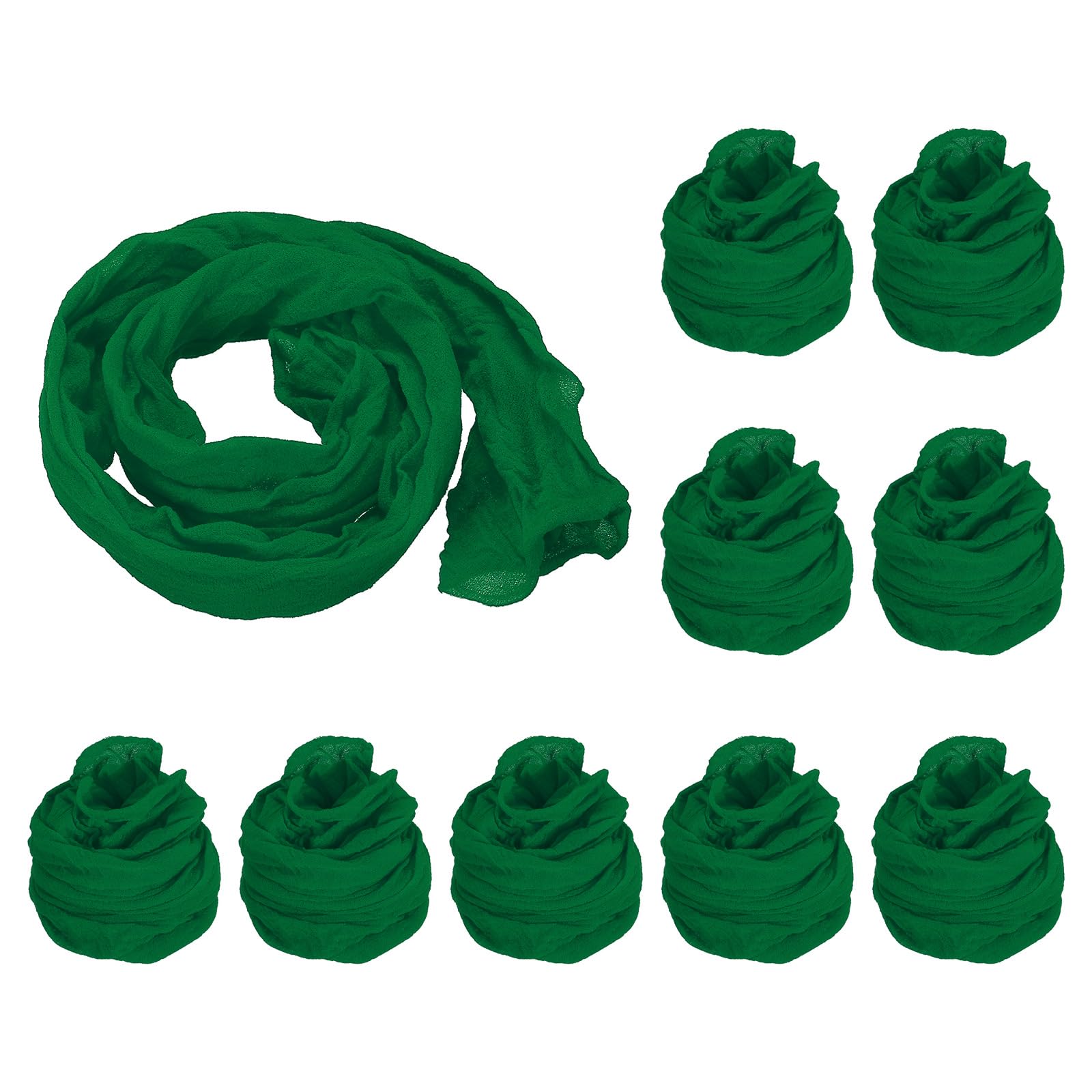 PATIKIL Nylon Stockings DIY Flower, 10Pcs Stocking Flower Fabric Material Tensile Silk Stocking Flowers for DIY Flower Making Wedding Crafts Home Decoration, Dark Green