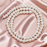 THRELE 75pcs Natural Freshwater Pearl Strand, 3-4mm Round Pearl Beads for Jewelry Making, Crafting, DIY Bracelets and Necklaces