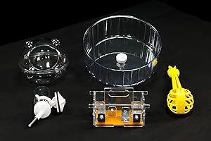 GuineaLoft™ Hamster/Mice/Gerbil Pack (V2) - Includes 8.4-Inch Exercise Wheel, Water Bottle, Basket Feeder, Sand Bath Bowl, Hamster Grabber - Visit The Store for More