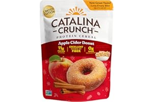 Catalina Crunch Protein Cereal - Sugar Free Breakfast Cereal with 11g of Protein - Gluten Free, Keto Friendly - Apple Cider Donut - 8 oz. Bag (Pack of 1)