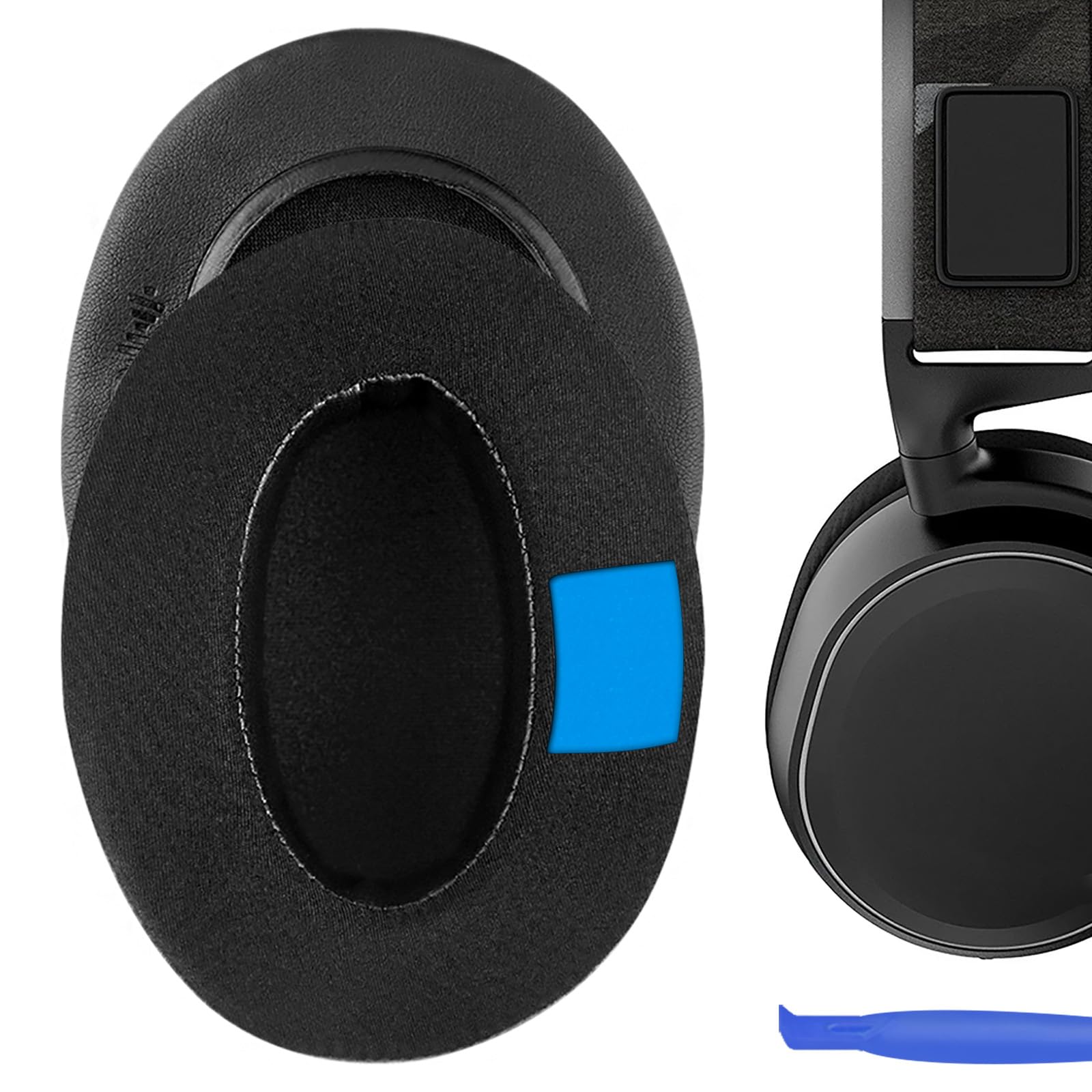 Geekria Sport Extra Thick Cooling Gel Replacement Ear Pads Compatible with SteelSeries Arctis 1/3/ 5/7/ 7+/ 7P/ 7P+/ 7X/ 7X+/ 9/ 9X/ Pro/Prime Headphones, Ear Cushions (Black)