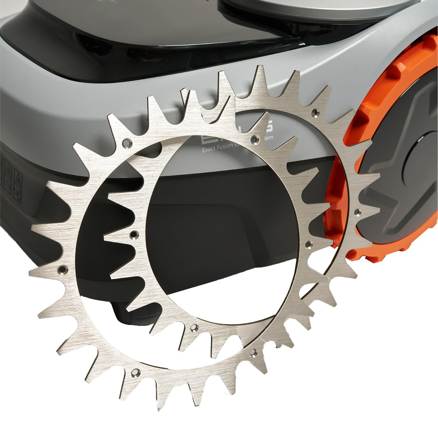 beos Stainless Steel Spikes for Segway Navimow i105E & i108E - Polished - Countersunk Screw Holes - Deburred - 12 x Stainless Steel Screws - Traction Improvement for Robotic Lawnmower - Lawnmower