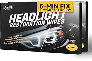 toretark Headlight Restoration Kit Wipes, 5-Min Fix, Restoring to Like-New Condition, Safe for OEM Lens, Headlight Restoratio