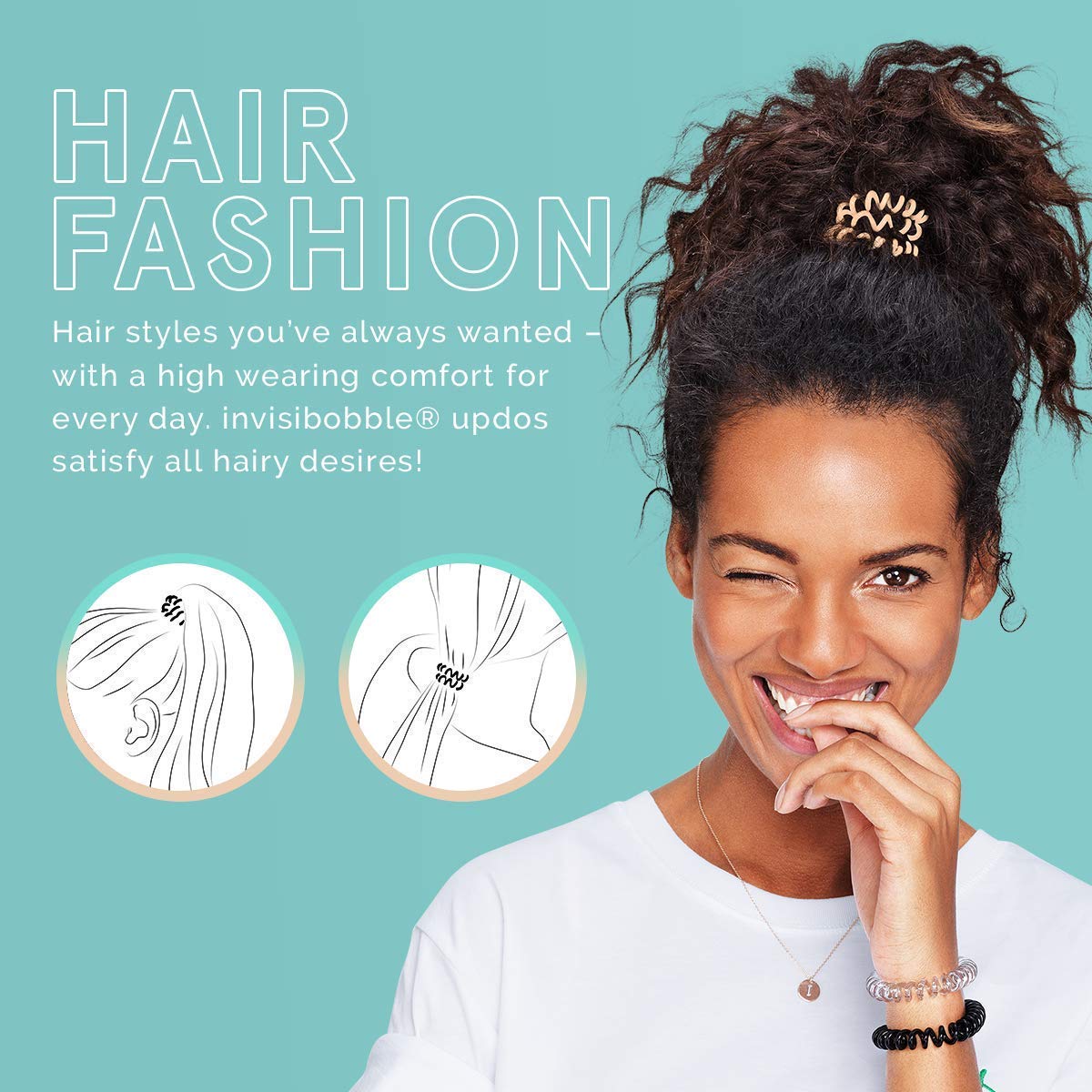 invisibobble Original Traceless Hair Ties, Elastic Hair Band with Strong Grip, Non-soaking, Hair Accessories for Women (Pack of 3) : Beauty