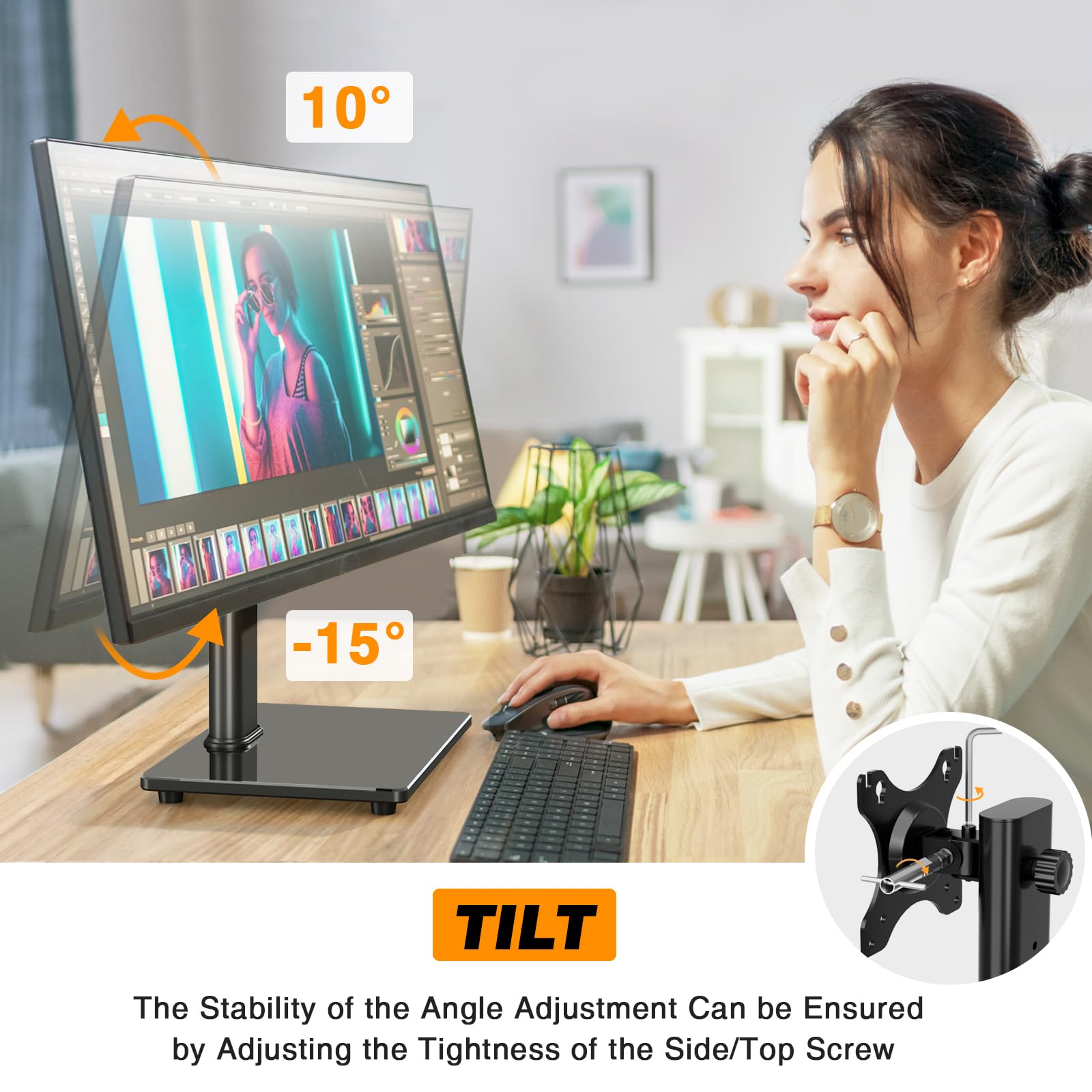 Mua Single Monitor Stand VESA Mount for 13-32 Inch Screens, Free ...