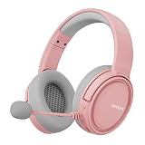 BINNUNE Wireless Gaming Headset for Ps5, Ps4, PC - 2.4GHz Low-Latency USB Dongle & Ultra Stable Gaming Headphones with Flip Microphone, 40-Hr Battery Gamer Headset for Switch, Laptop, Mobile, Mac