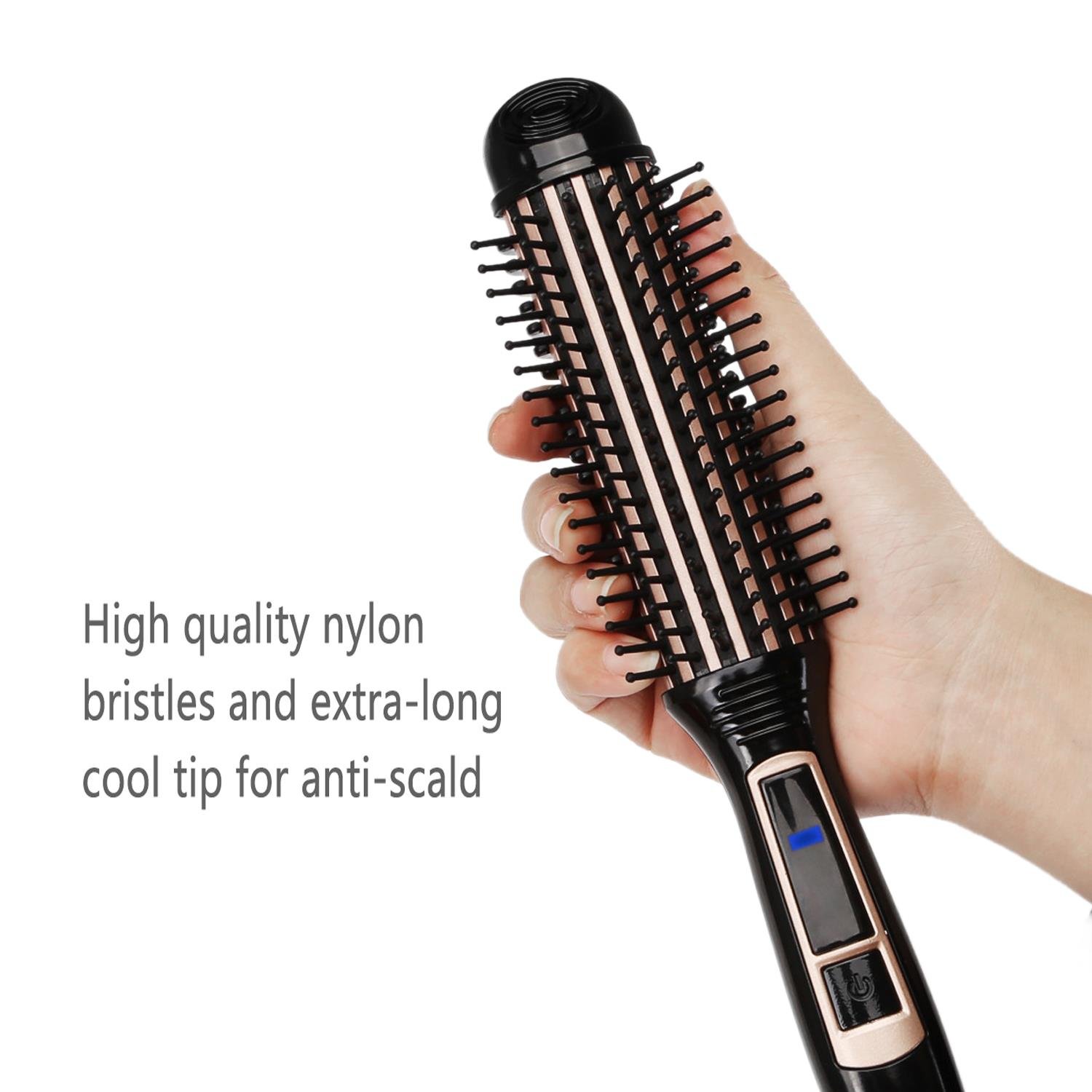 Aigostar Lany 32HGS - Cepillo moldeador rizador eléctrico. 24 watios. Diseño exclusivo.