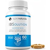 SuperNaturals IBSolution - Made in USA, Non-GMO, Gluten Free &amp; Vegan (60 Capsules) - Digestive Gut Health Supplement With Psyllium Husk - Gas, Bloating, Diarrhea, Constipation Relief, Abdominal Pain