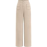 PRETTYGARDEN Women's Dressy Casual Dress Pants 2025 Fall Straight Leg High Elastic Waisted Stretch Trouser Slacks