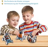 ACELIFE Solar Robot Kit 12-in-1 STEM Educational Toy Grey 190 Parts view 4
