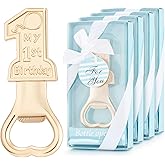 Orlabno 12 Packs 1st Birthday Party Favor and Souvenir Bottle Opener - Perfect Return Gifts for Guest and Decorations for Baby's First Birthday Party (12, Blue)