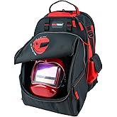 MELOTOUGH Welding Tool backpack Extreme Gear Pack with Large Capacity Helmet Holder Luggage Storage Bag(Red