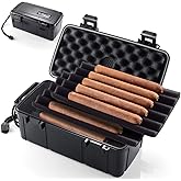 Eligara Travel Cigar Humidor Case with Humidifier Disc - Waterproof, Airtight, Durable and Crushproof - Holds up to 15 Cigars