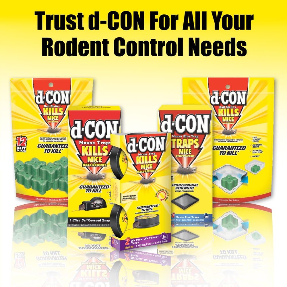 d-CON Reusable Ultra Set Covered Mouse Snap Trap, 2 Traps: Health & Personal Care