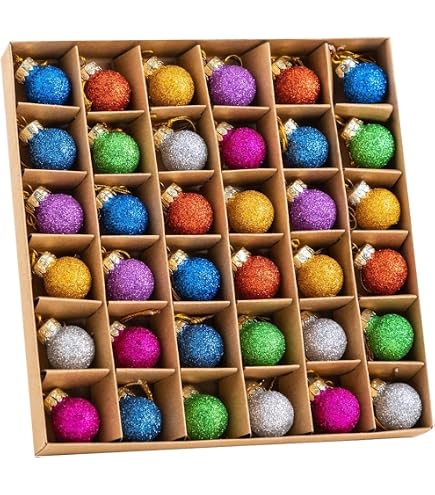 200 Mini Boules De Noël Incassables 10mm | Lot Multicolore Rouge, Vert, Or, Blanc | Décoration Sapin Et Intérieur - 4