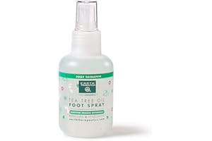 Earth Therapeutics TEA TREE OIL FOOT SPRAY – Natural Cooling Foot Spray – Refreshes & Deodorizes Feet – Enriched with Certified Organic Botanicals – Antiseptic Foot Treatment for Rapid Relief - 4 Oz