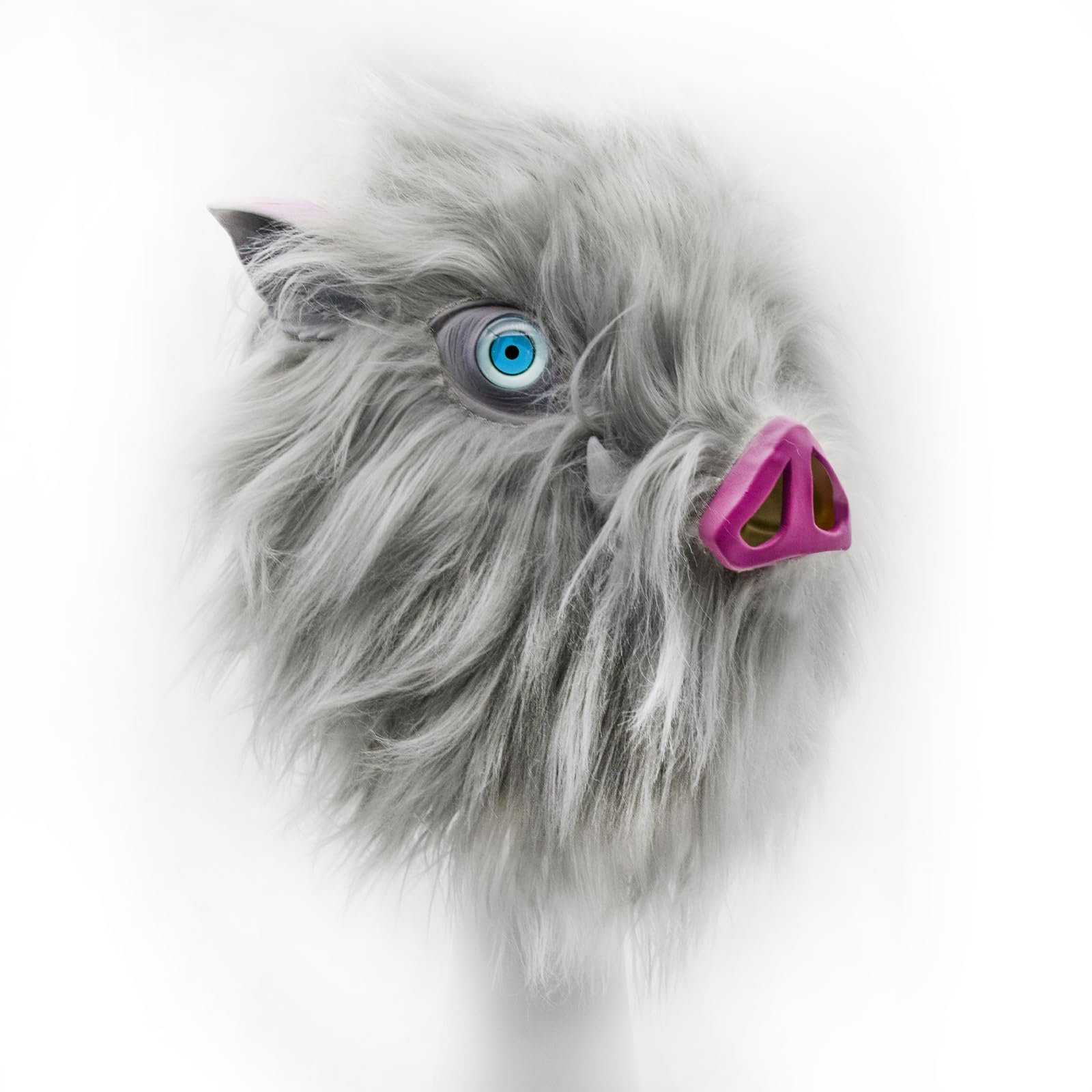 Cosplay Mask Inosuke Mask Latex Headwear Cosplay Costume Halloween Fancy Dress Anime Merchandise Accessories