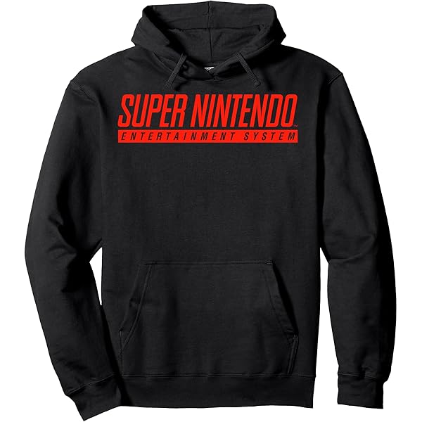 SUWDEE hoodie logo pullover　【S】size Amazon.com: Super Nintendo Entertainment System Logo Graphic