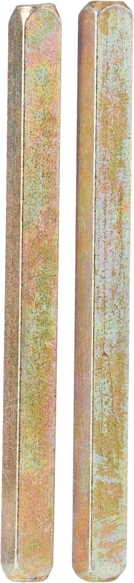 Merriway BH04457 Spare Door Handle Spindle 7.5mm Square x 100mm Beige Pack of 2