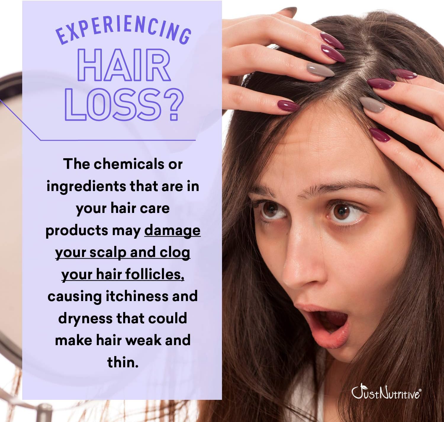 Hair Loss Therapy Shampoo for Thinning Hair and Hair Loss Improves Hair Regrowth, for Men and Women Natural & Nutritive Botanical Ingredients, Sulfate Free, All Hair Types, 16 Fl Oz Just Nutritive: Health & Personal Care