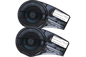 SIKOT Compatible Label Tape Replacememt for M21-750-427-Black on White 0.75" Self Laminating Vinyl-14' Length -0.75" Width-2 Pack