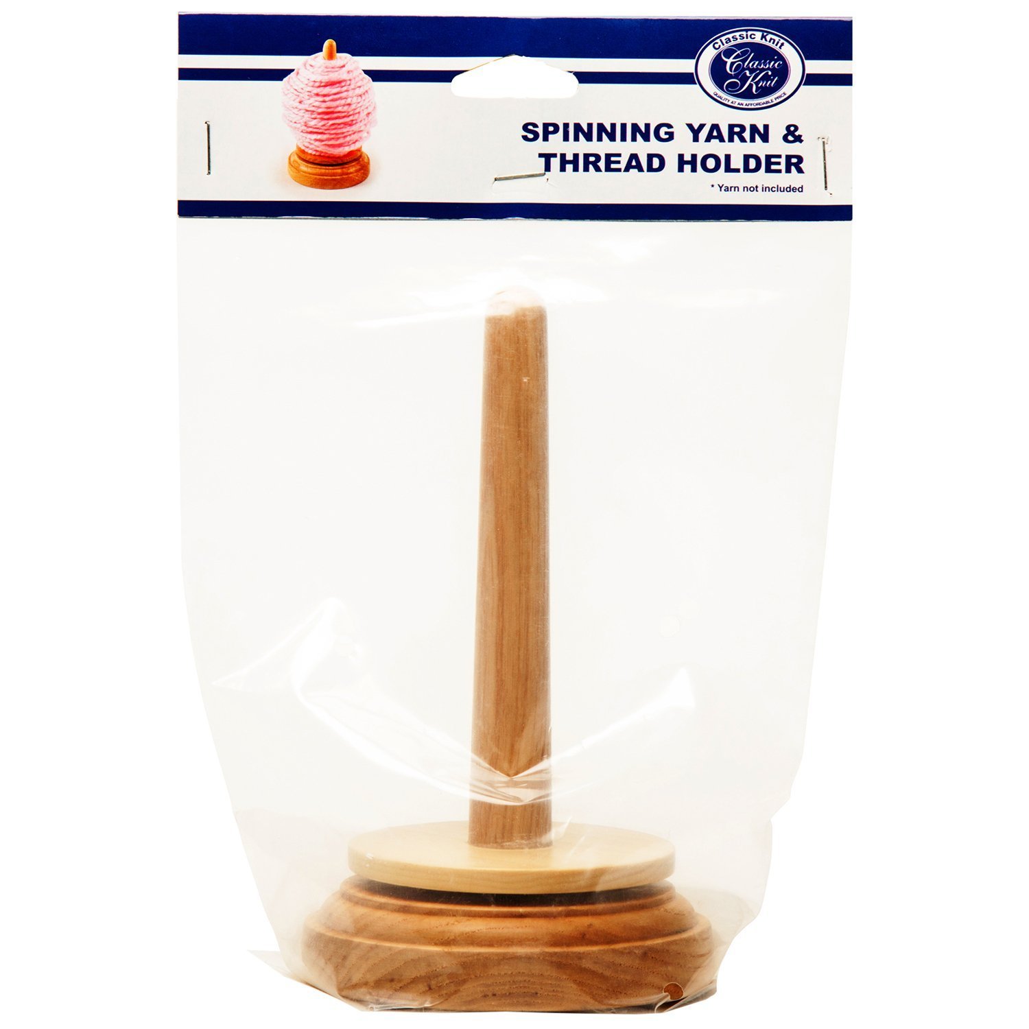 Classic Knit Wooden Spinning Yarn & Thread Holder - Each