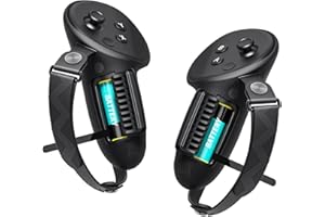 OURVR Controller Grips Cover For Quest 3S/Quest 3, with Knuckle Straps and Battery Opening design, Grips Cover VR Accessories Compatible with Meta Quest 3 (Not fit official charging dock)