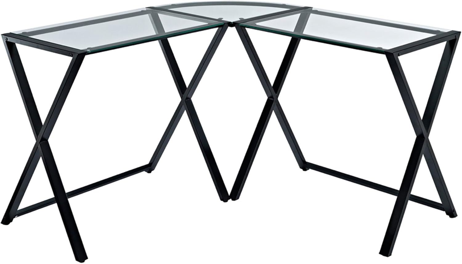 Best walker edison glass and metal corner computer desk