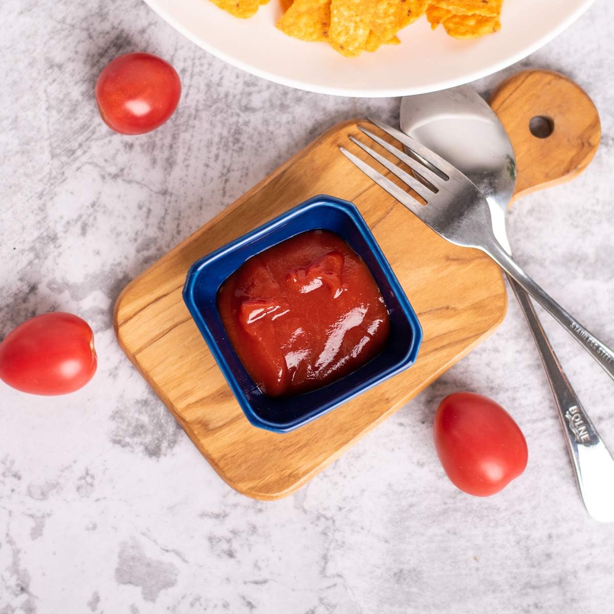 | Delling 3 Oz Ceramic Dip Bowls Set - Dipping Soy Sauce Bowl/Dishes Small Cups for Sushi Tomato Sauce, Soy, BBQ-Chip and Serving Set - Set of 6, Colorful: Chip & Dip Sets