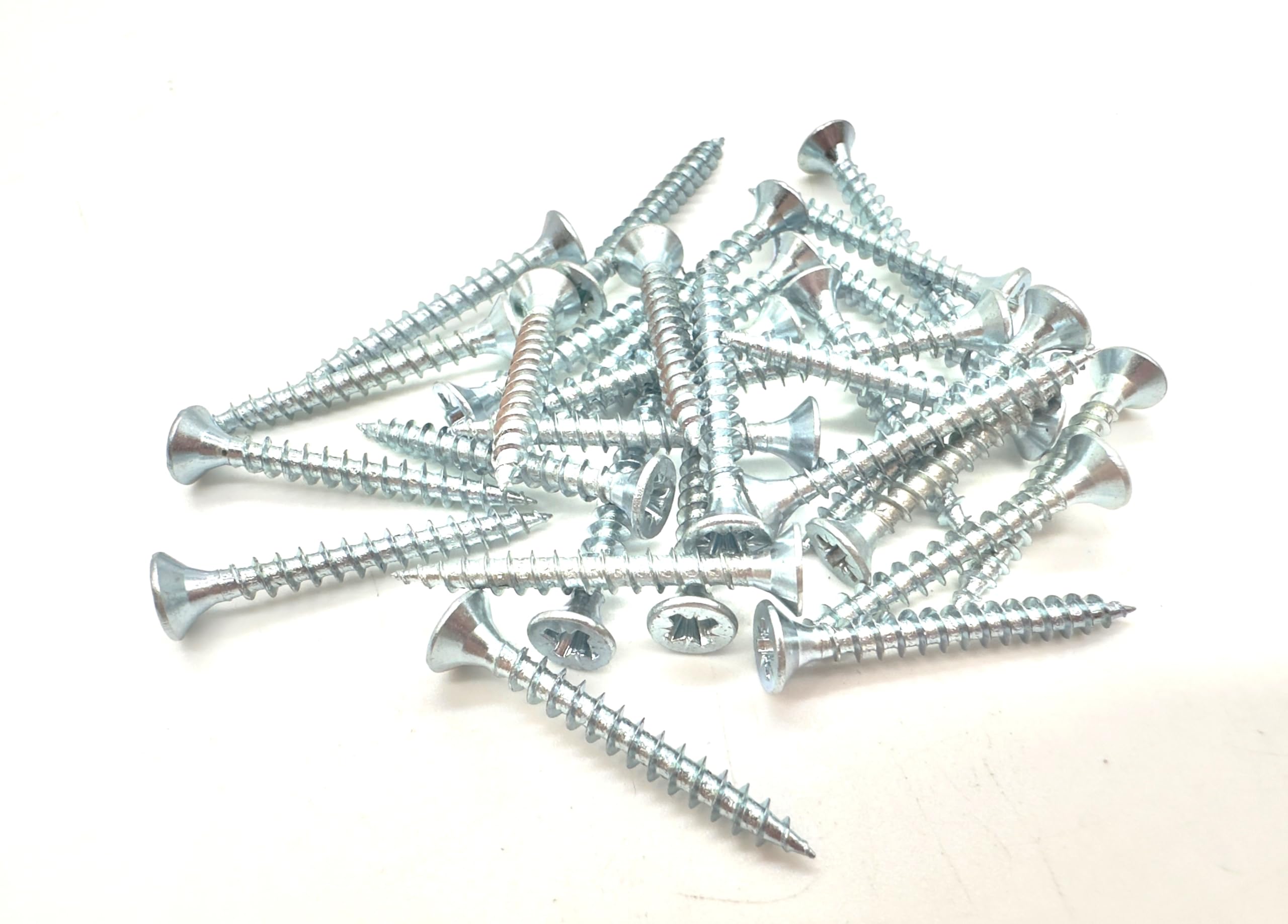 200 Pcs Silver Wood Screws Double Countersunk General Purpose (3.5mm x 30mm)