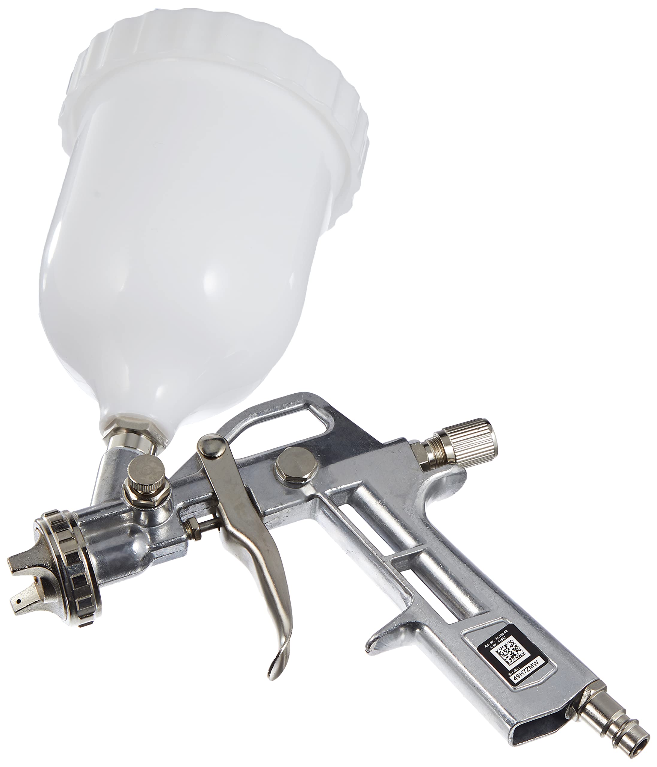 Original Einhell Paint Spray Gun with Flow Cup (Compressor Accessories, 600 ml Flow Cup, Colour Flow Controller, Spot/Wide Jet Regulator, Rotating Nozzle, Includes Plug Nipple)